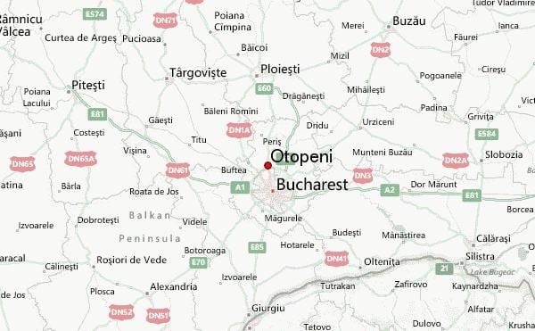 аеродром отопени мапи