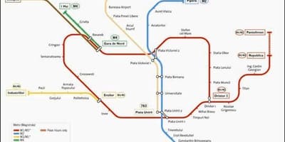 Карта Букурешт аутобуса 