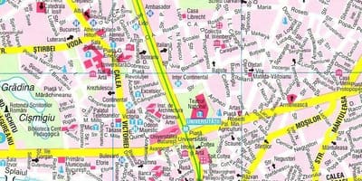 Карта центра Букурешта 