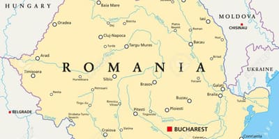 Главни град Румуније мапи